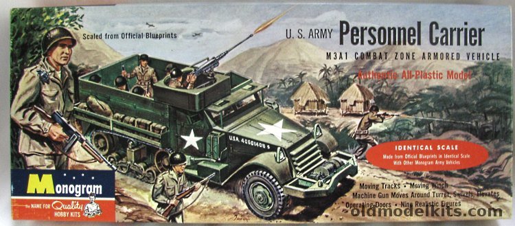Monogram 1/35 US Army M3A1 Armored Personnel Carrier - Four Star Issue, PM34-149 plastic model kit